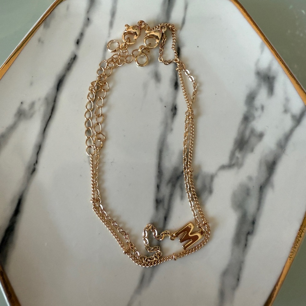 Mooham Chain Initial M Bracelets